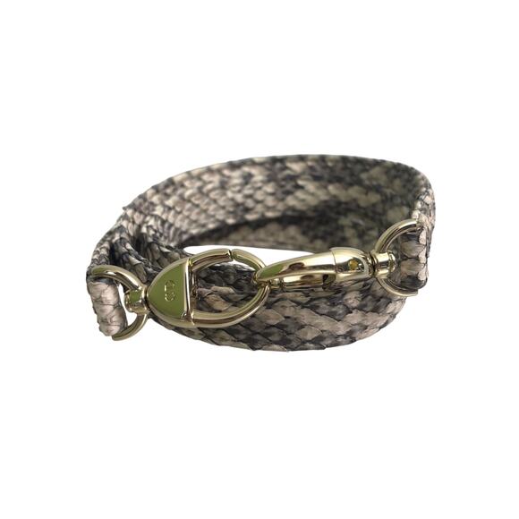 Christian Dior Gold Python Medium Lady Dior Bag Strap - Picture 1 of 10